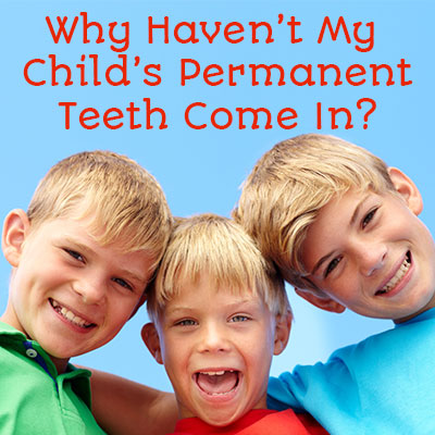 Henderson dentist, Dr. Stephen Hahn at Stephen P. Hahn DDS shares medical reasons that your child’s permanent teeth may take longer to come in than other kids their age.